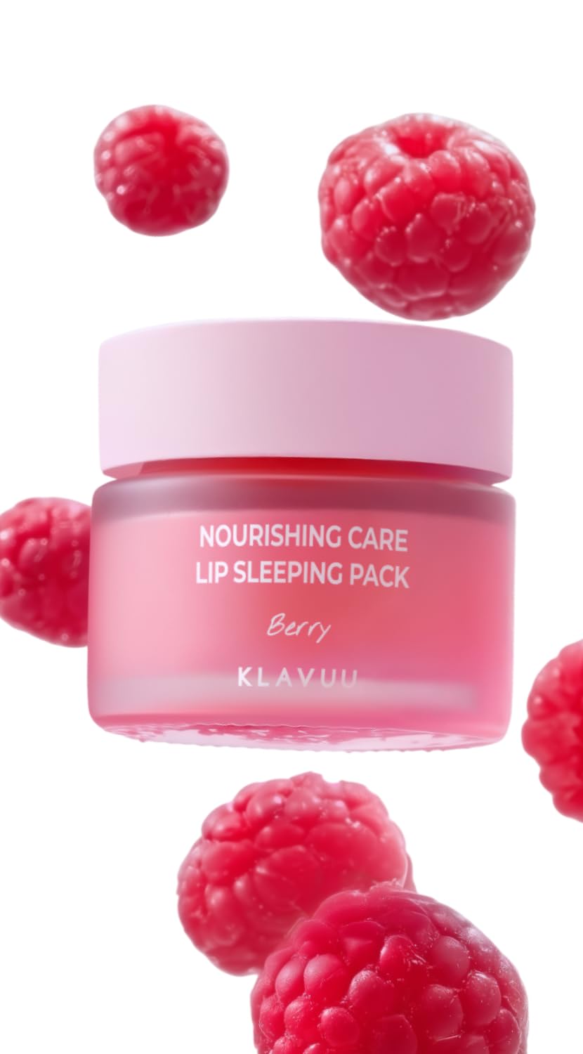 Klavuu Lip Mask Sleeping Pack (0.7oz) – Overnight Deep Hydrating Korean Lip Balm Treatment for Very Dry, Chapped Lips | Lip Lightening & Plumping with Instant Hydration | Gentle Exfoliating (Berry) KLAVUUBuy Supplements Australia