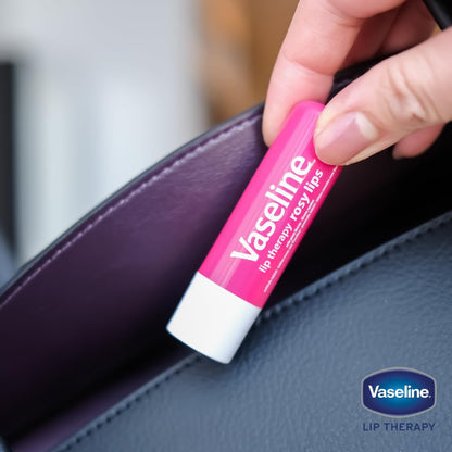 Vaseline Lip Therapy Care Rosy, Fast-Acting Nourishment, Ideal for Chapped, Dry, Cracked, or Damaged Lips, Lip Balm, 4-Pack, 0.16 Oz Each VaselineBuy Supplements Australia