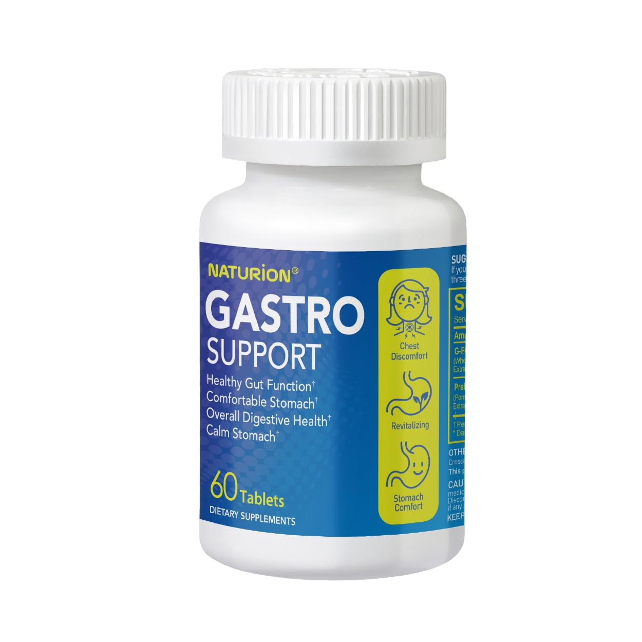 Naturion Gastro Support dietary supplement bottle on a white background