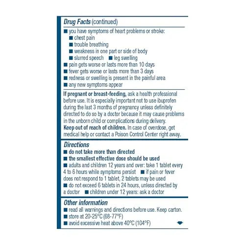 Advil Pain Reliever and Fever Reducer, Ibuprofen 200mg for Pain Relief - 50 Coated Tablets AdvilBuy Supplements Australia