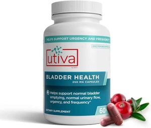 Szio+ Utiva Bladder Health - Control Supplement for Overactive Bladder and Lower Urinary Tract Health - Clinically Proven to Reduce Frequency and Urgency - 60 Capsules