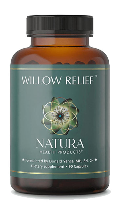 Natura Health Products Willow Relief Supplement - Enhances Muscle Relaxation - Featuring White Willow Bark, Turmeric, Boswellin Super Indian Frankincense, Corydalis Rhizome (90 Capsules) Natura Health ProductsBuy Supplements Australia