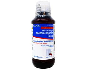 MAJOR Adult Extra Strength Liquid Acetaminophen - 500 mg Acetaminophen/15 mL Dose - Pain Reliever and Fever Reducer - Cherry Flavor - 8 Fl Oz (Packaging May Vary) MAJORBuy Supplements Australia