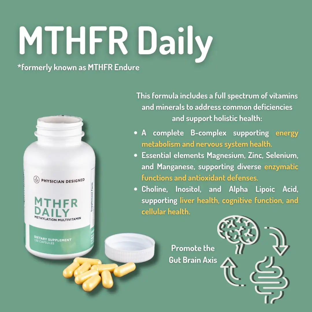 Physician Designed MTHFR Daily Multivitamin | Methylated Multivitamin for Men & Women | for Energy, Mood, & Heart | PD VARS