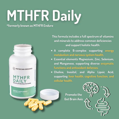 Physician Designed MTHFR Daily Multivitamin | Methylated Multivitamin for Men & Women | for Energy, Mood, & Heart | PD VARS