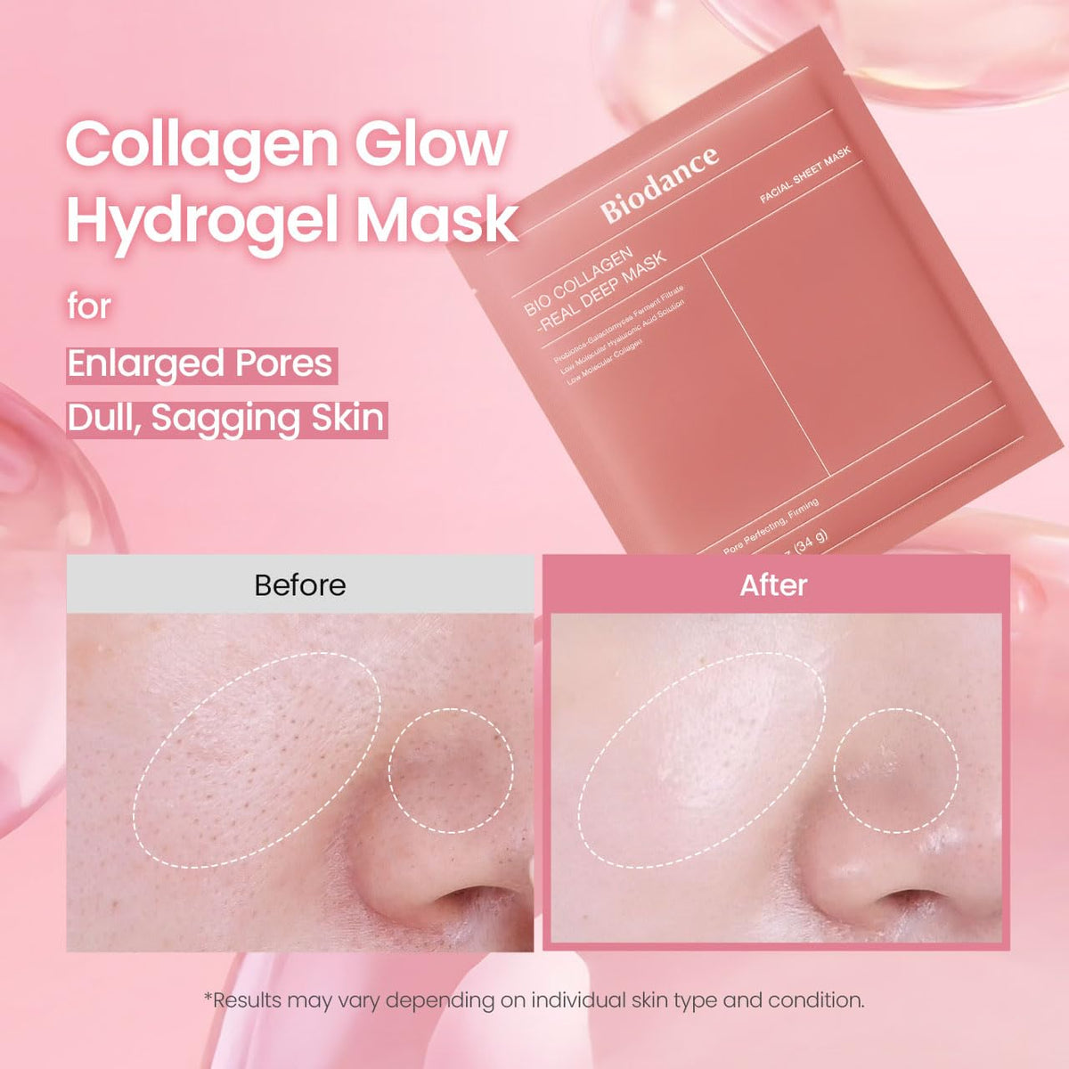 BIODANCE Bio-Collagen Real Deep Mask, Hydrating Overnight Hydrogel Face Mask, Pore Minimizing, Elasticity, Plumping, Travel Essentials & Self Care Gifts for Women, Korean Skin Care | 1.19oz(34g) x 4ea BIODANCEBuy Supplements Australia