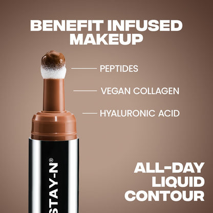 Sacheu Liquid Contour STAY-N Long Wear Cream Contour Makeup — Long Lasting, Blendable, & Lightweight Formula — Vegan & Cruelty-free, Giving Drama SacheuBuy Supplements Australia