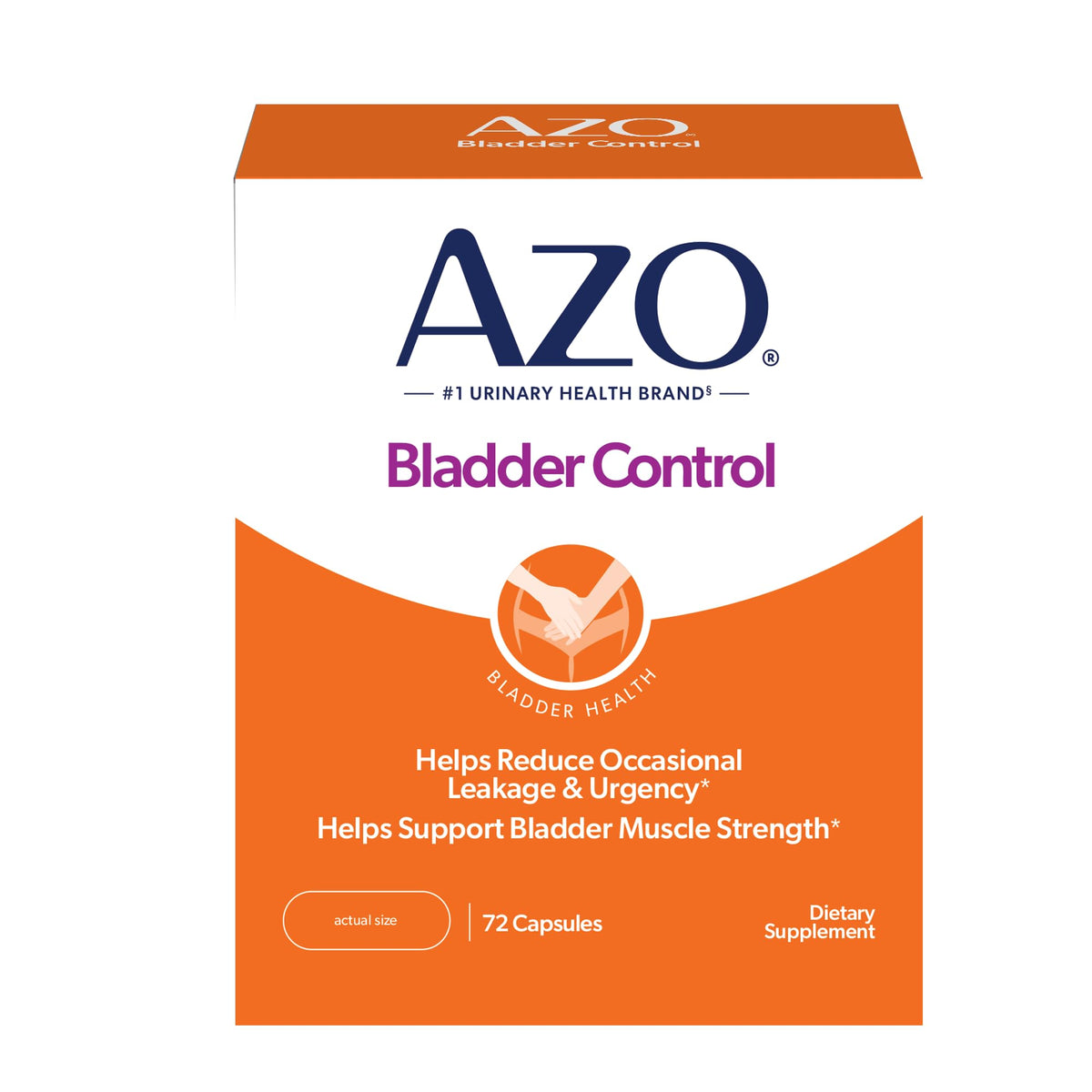 AZO Bladder Control with Go-Less Daily Supplement | Helps Reduce Occasional Urgency, leakage due to laughing, sneezing and exercise††† | 72 Capsules AZO buy supplements Au