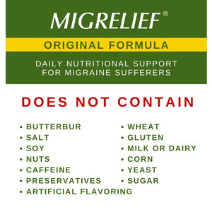 MigreLief Original Triple Therapy with Puracol - Nutritional Support for Migraine Sufferers - 60 Caplets/1 Month Supply MigreLiefBuy Supplements Australia