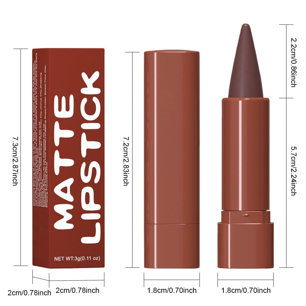 BINGBRUSH 2-in-1 Gradient Dark Brown Lip Liner & Lipstick Combo,Matte Longwear Waterproof Lip Pencil with Cone Tip,Smudge Proof Crayon for Flawless Ombre Contour,Women's Long Lasting Makeup Set BINGBRUSHBuy Supplements Australia