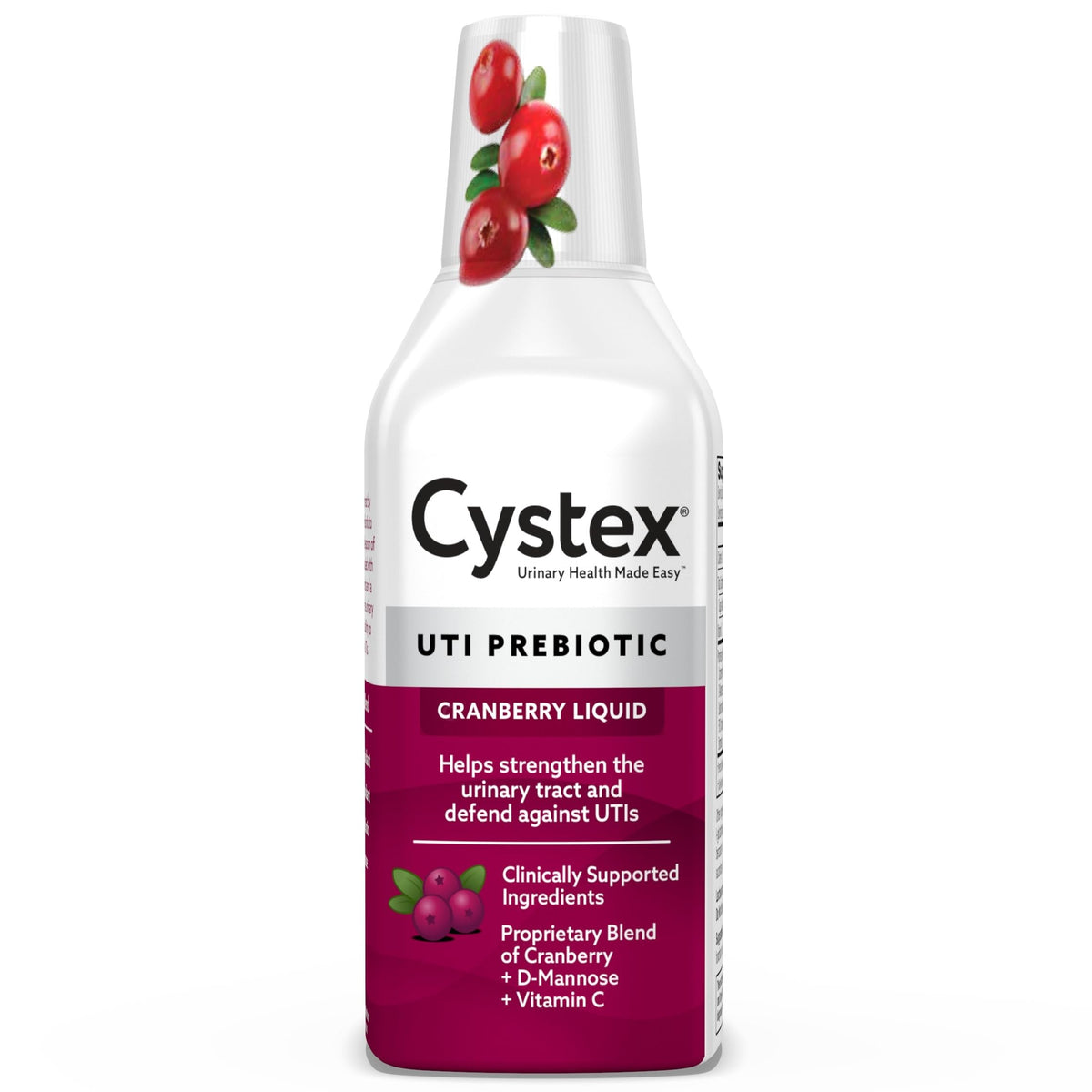 Supplement Product​Cystex Urinary Tract Infection Support & Prevention - Cranberry Prebiotic Supplement with D-Mannose & Vitamin C for UTI Protection & Urinary Health Maintenance - 7.6 fl oz (Pack of 1) - GlowUpCaUSA