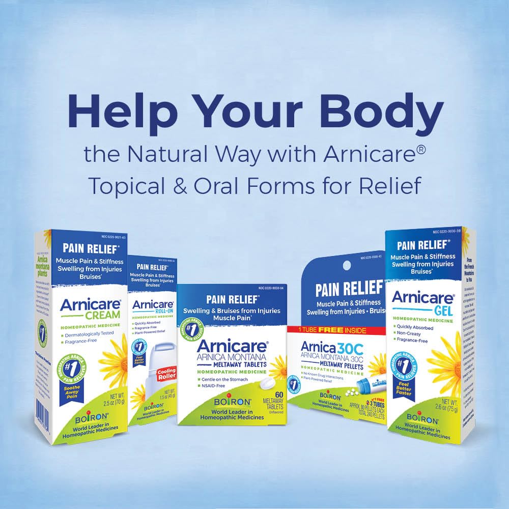 Boiron Arnicare Cream 4.2 oz (Twin Pack) for Joint Pain, Muscle Pain Relief, Swelling, Soreness, Stiffness, and Bruises - Fast Absorbing and Fragrance-Free Arnica BoironBuy Supplements Australia
