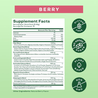 Bloom Creatine Gummies and Berry Greens Stick Packs Bundle
