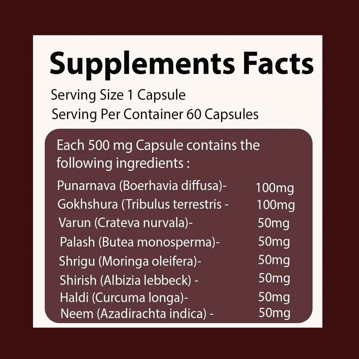 VEDIKROOTS UroEase | Ayurvedic Herbal Supplement for Kidney Health & Uric Acid Levels | Supports Urinary Tract Health | 60 Veg Capsules