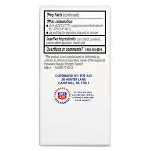 Rite Aid Regular Strength Pain Relief Acetaminophen, 325mg - 100 Tablets | Pain Reliever and Fever Reducer | Joint Pain Relief | Muscle Pain Relief | Arthritis Pain Relief | Back Pain Relief Products Rite AidBuy Supplements Australia