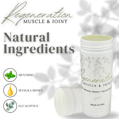 KANU Regeneration Muscle and Joint Soothing Balm Proprietary Blend of Magnesium, Manuka Honey, Eucalyptus & Menthol - Maximum Strength Formula for Aches- All Natural Ingredients-Made in The USA KANUBuy Supplements Australia