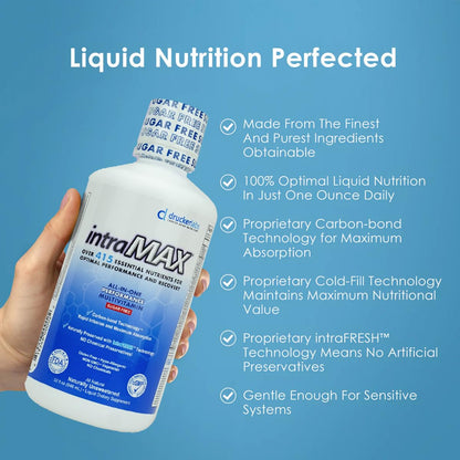 intraMAX Drucker Labs Organic Sugar-Free All-in-One Performance Liquid Multivitamin for Men & Women | Non-GMO, Gluten & Dairy Free | with Magnesium, Zinc, Vitamins D, C & E | 32 oz intraMAX buy supplements Au