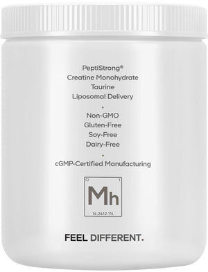Codeage Muscle Formula+ Platinum Supplement - Creatine Monohydrate, PeptiStrong Fava Bean Protein Hydrolysate, Taurine, Vitamin D3, Liposomal Delivery - Non-GMO - Unflavored Protein Powder - 8.78 Oz CodeageBuy Supplements Australia