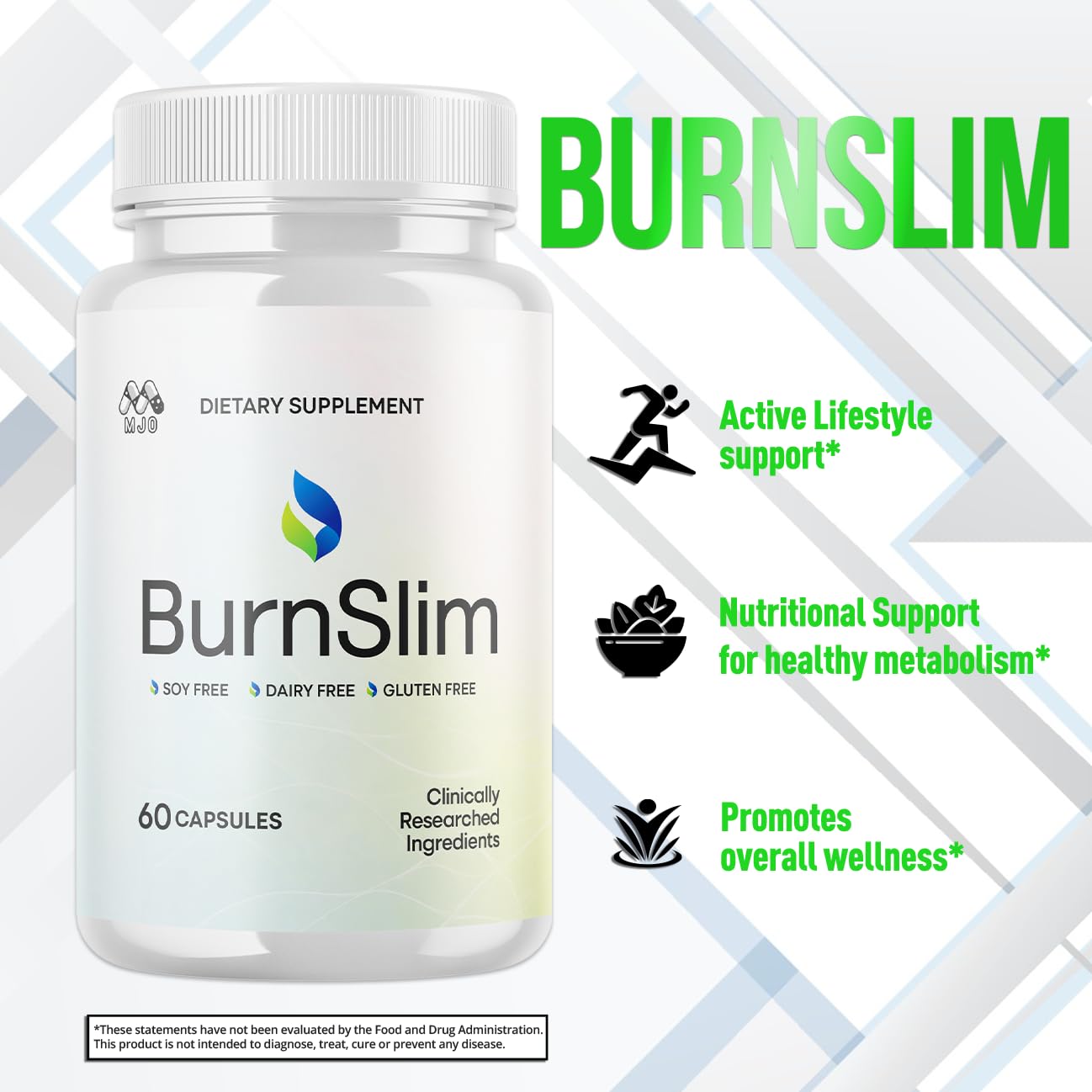 (2 Pack) Burn Slim Capsules, Official Burnslim Pills with All Natural Ingredients, Advanced Burn Slim Health and Wellness Vitamin Supplement Supporting Active Lifestyle for Women & Men (120 Capsules) MJOBuy Supplements Australia