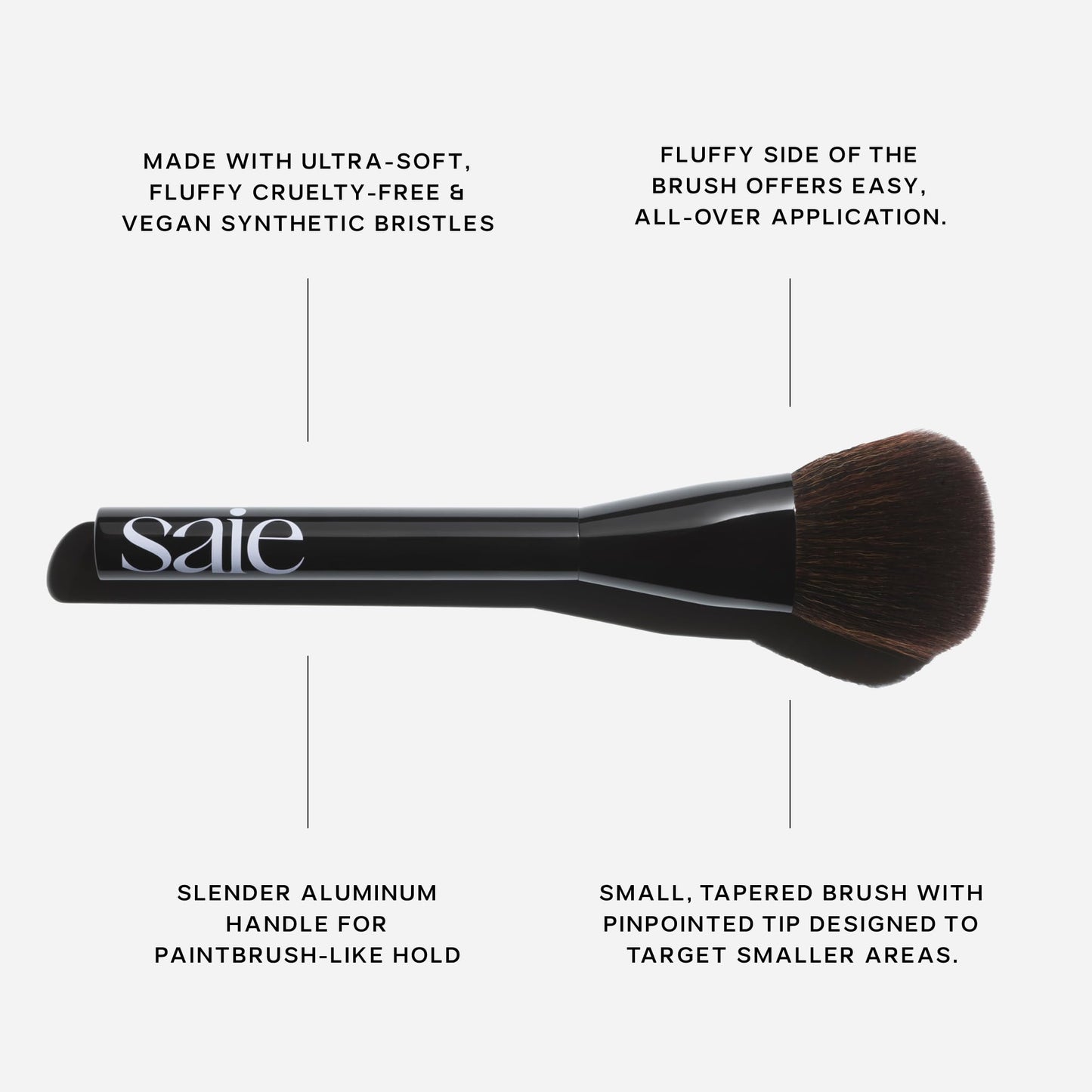 Saie Blush & Brush Duo - SuperSuede Baked Blush in Stella (.01 oz) & Powder Blush Brush - Talc-Free, Moisturizing Blush with Vegan, Fluffy Brush for Seamless Application SaieBuy Supplements Australia