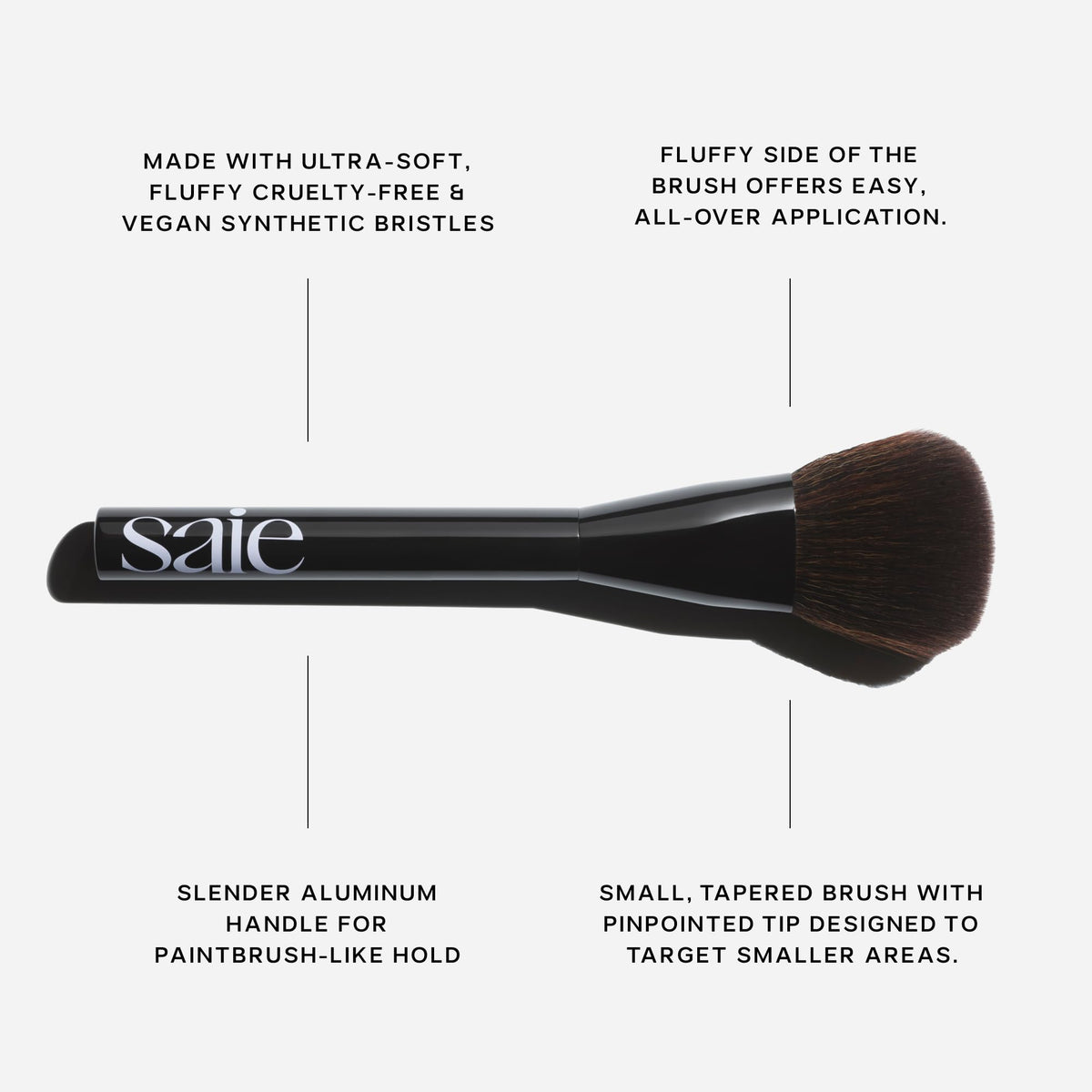 Saie Blush & Brush Duo - SuperSuede Baked Blush in Bella (.01 oz) & Powder Blush Brush - Talc-Free, Moisturizing Blush with Vegan, Fluffy Brush for Seamless Application SaieBuy Supplements Australia