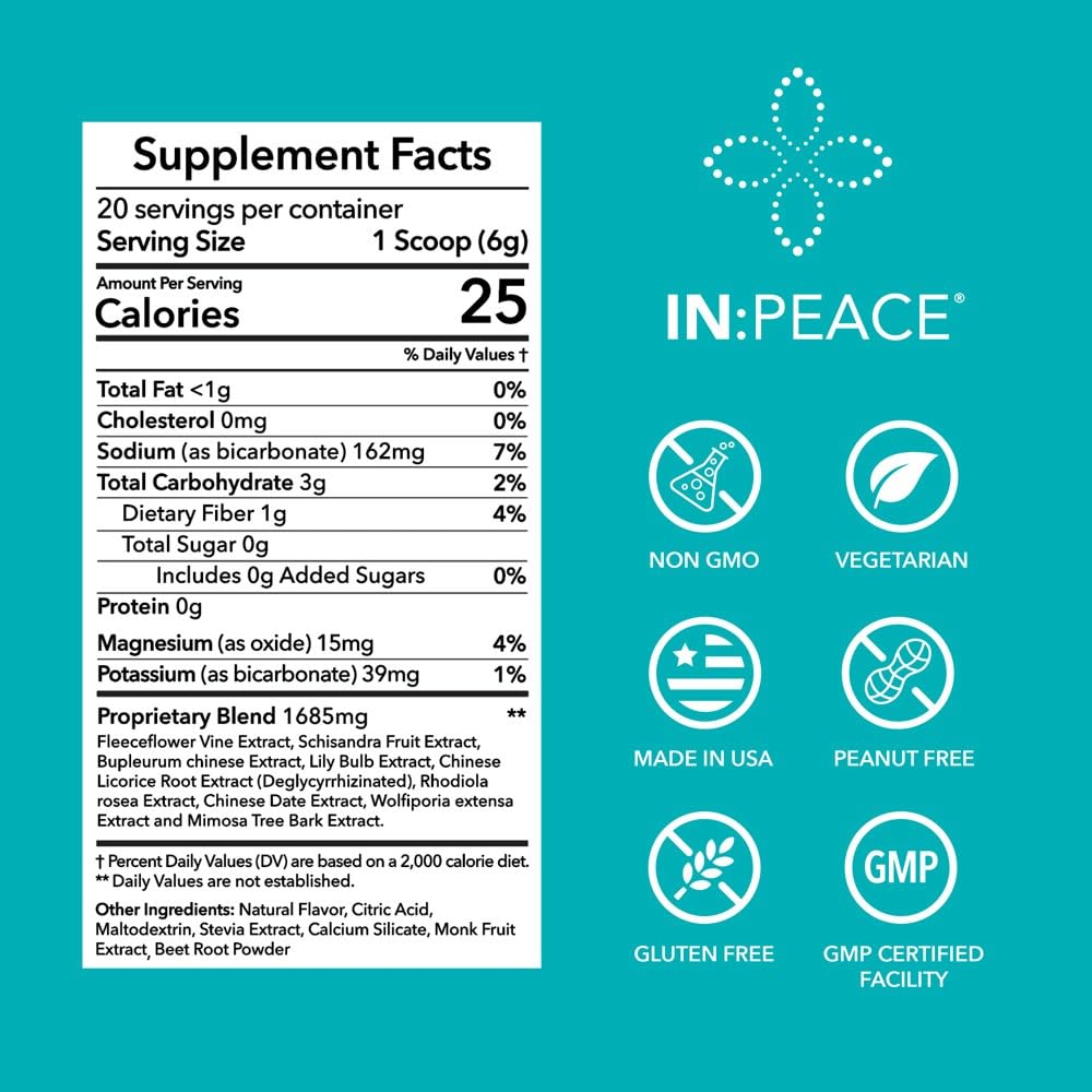 In:TotalWellness IN:Peace Herbal Calming Formula. 20 Serving Pouch, Wild Berry Flavor. 9 Herb Antioxidant + Adaptogen Blend. Clinically Proven Ingredients. Crafted by a Licensed Herbalist INTotalWellness buy supplements Au
