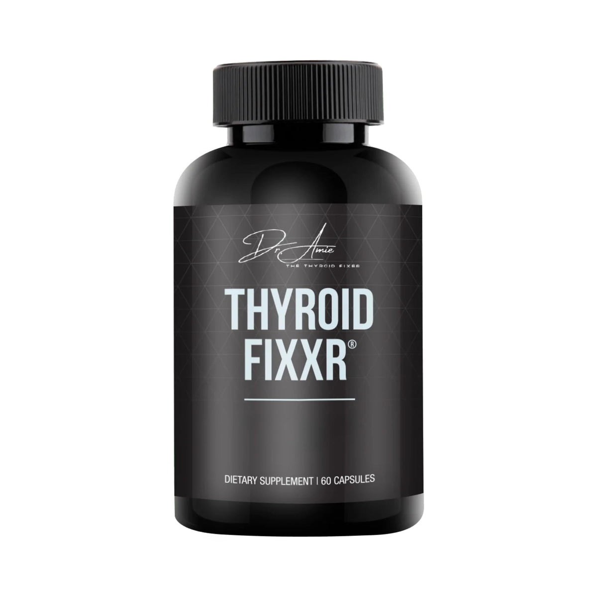 Black supplement bottle labeled 'LIVER FIXXR' on a white background