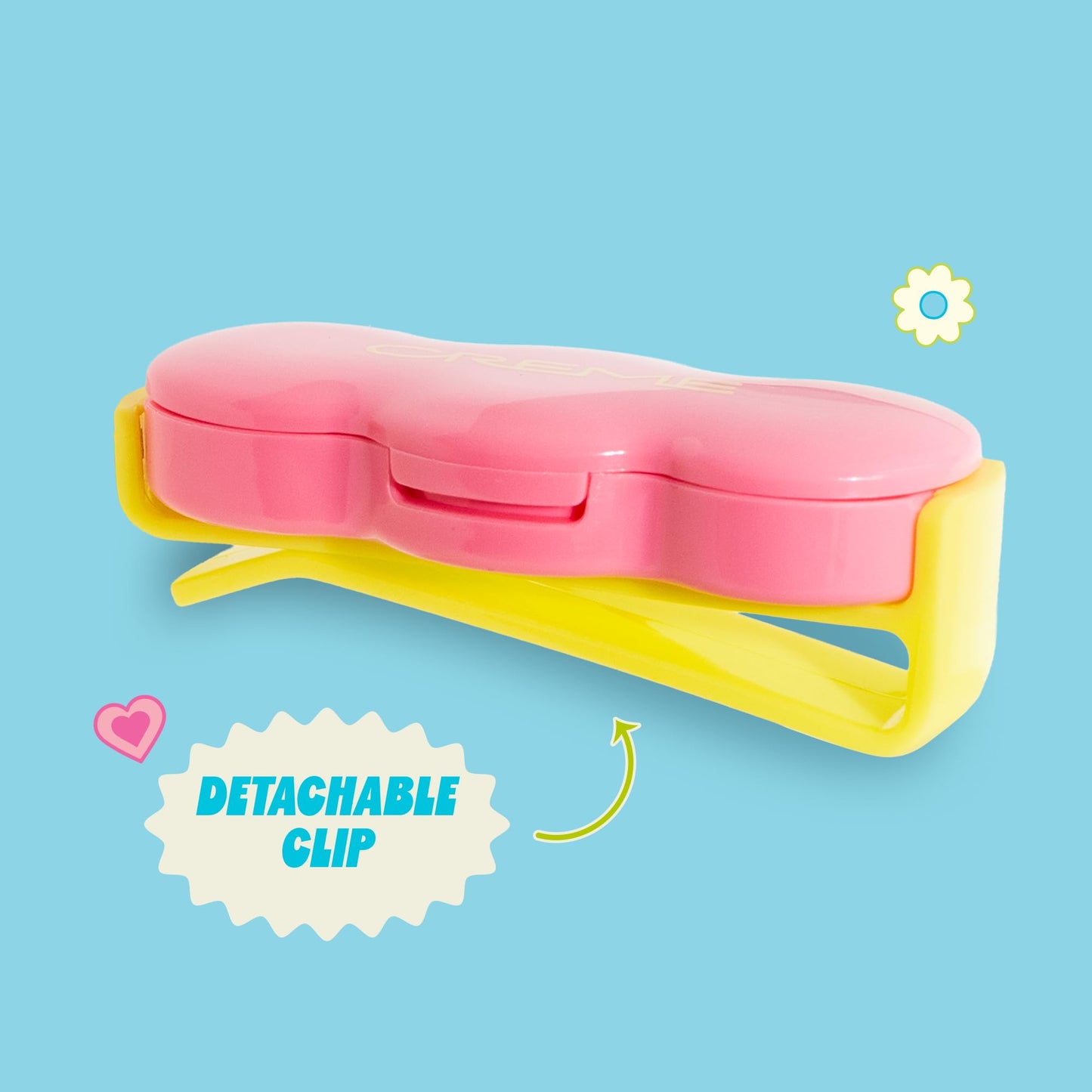 The Crème Shop Shimmer Pop Clip-On Lip Gloss | Korean Makeup, Cute Clip Accessory, Hydrating, Non-Sticky, Shea Butter, Hyaluronic Acid, Vitamine E- Nude Orbit The Crème ShopBuy Supplements Australia