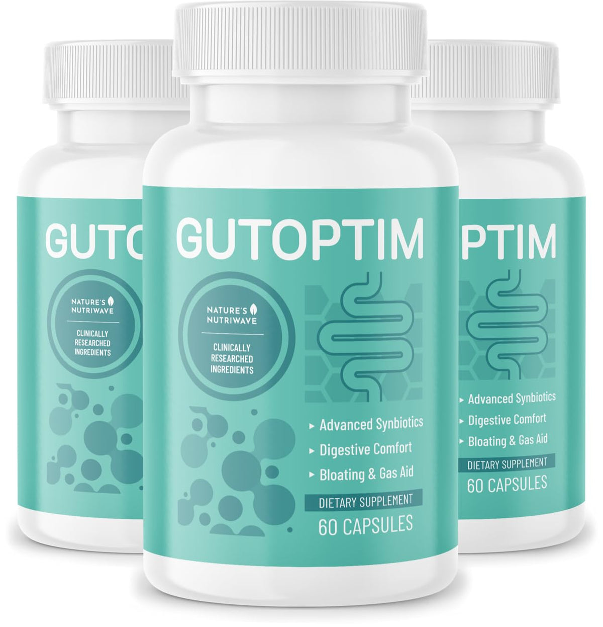 GutOptim Probiotic & Prebiotic Capsules | Pre and Probiotics for Synbiotic Gut Health & Bloating Relief for Women & Men | Enzyme with Probiotics for Digestive Health | Non-GMO, 60 Ct, 3 Month Supply Nature’s NutriWaveBuy Supplements Australia