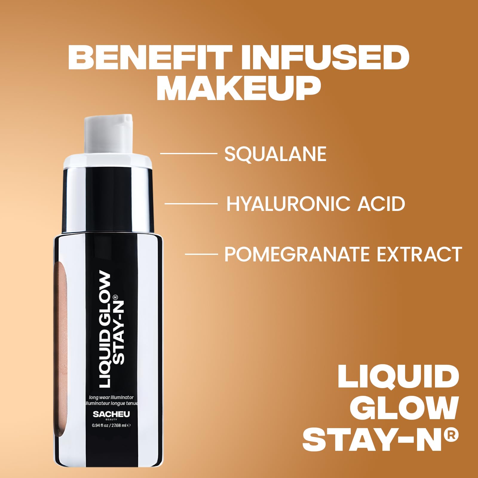 Sacheu Liquid Glow STAY-N Liquid Highlighter & Illuminator Makeup — 30ml Long Lasting Luminous Glow Lightweight Dewy Finish, Glow Getter SacheuBuy Supplements Australia
