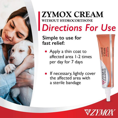 ZYMOX Veterinarian Strength Topical Cream for Dogs and Cats, 1oz