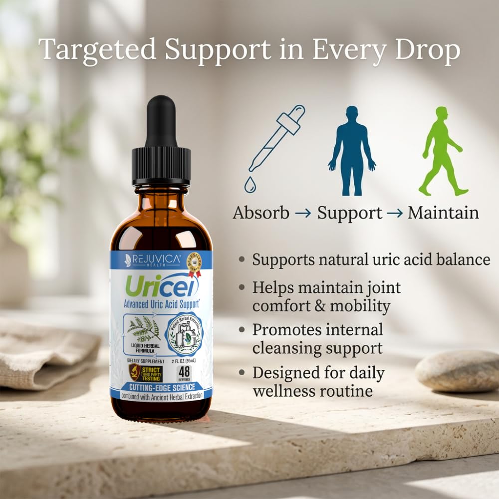 Uricel - Advanced Uric Acid Support & Cleanse Supplement - Liquid Delivery for Better Absorption - Tart Cherry, Chanca Piedra, Celery Seed, Turmeric & More! Rejuvica Health buy supplements Au