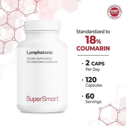 Supersmart - Lymphatonic 40mg per Day - Lymphatic Drainage Supplement - Melilotus Officinalis | Non-GMO & Gluten Free - 120 Vegetarian Capsules Supersmart buy supplements Au
