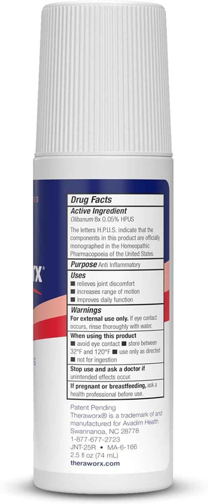 Theraworx Fast-Acting Joint Relief Roll-On Joint Discomfort & Inflammation Relief - 2.5 Oz - 2 Count