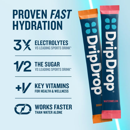 DripDrop Hydration Variety Pack Bundle Electrolyte Packets, 96 Count | Piña Colada, Mango, Açaí, Passion Fruit, Watermelon, Berry, Lemon, Orange, Fruit Punch, Grape, Strawberry Lemonade, Cherry
