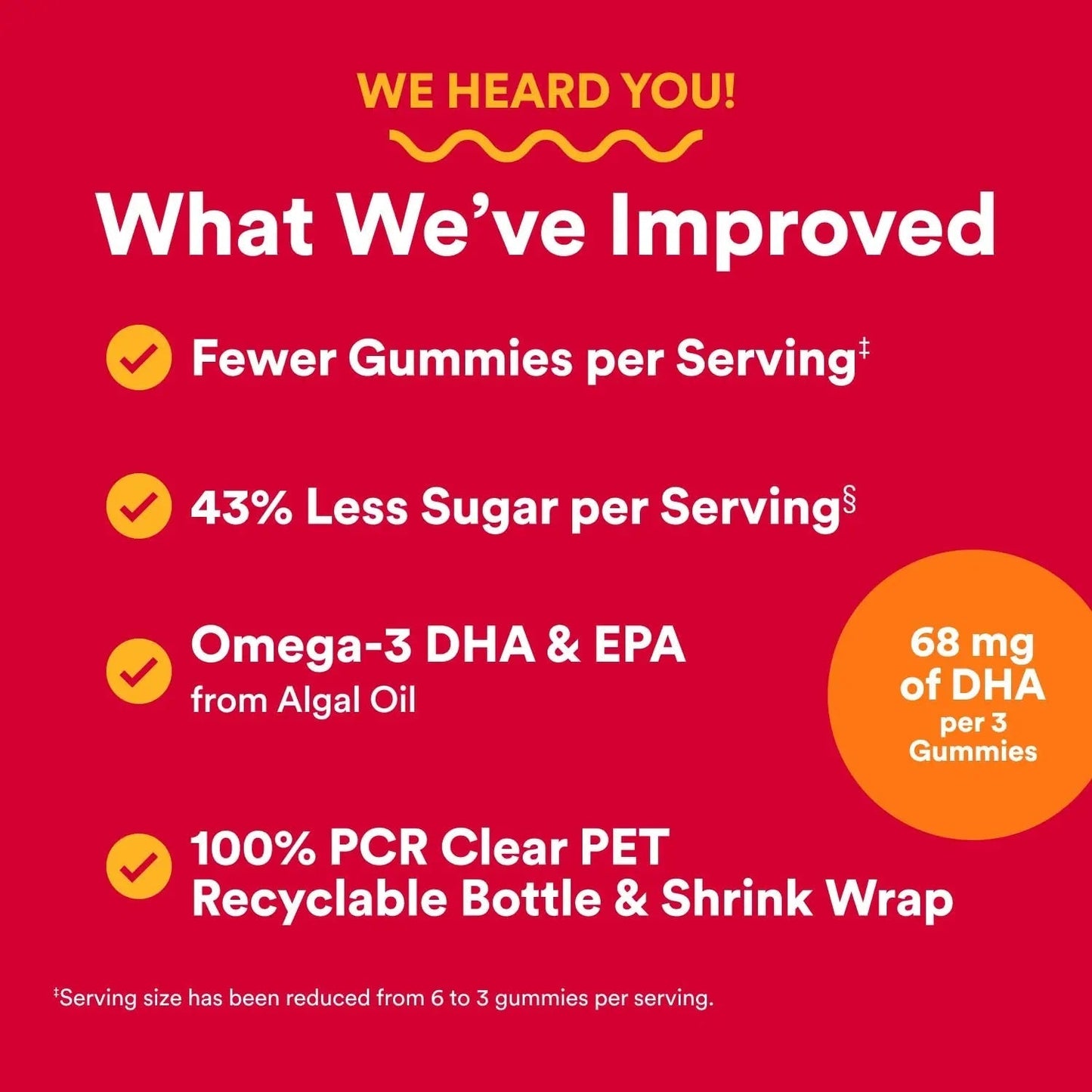 SmartyPants Multivitamin for Men & Women - Improved Formula: Multivitamin Gummies with Omega 3 (DHA/EPA) SmartyPants