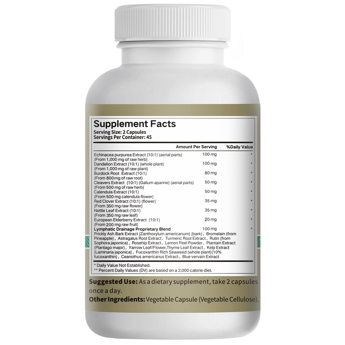 21-in-1 Liposome Lymphatic Drainage Supplements, 45 Day Supply, 4800mg Immune & Lymph System Support, 10:1 Concentrated Technology, Echinacea, Dandelion, Burdock, Bromelain, Calendula, 90 Capsules VivoNu buy supplements Au