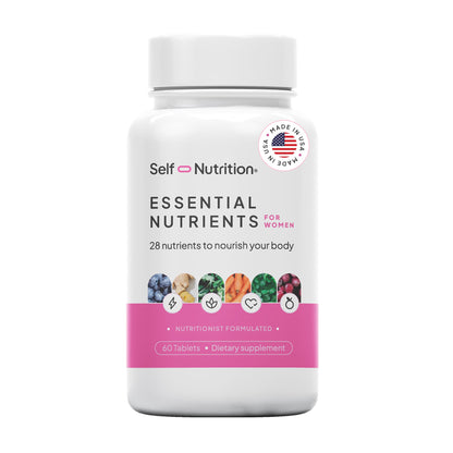 SELF NUTRITION Vegan Multivitamins for Women - Once Daily - 28 Nutrients - Boost Energy, Sleep, Hair, Skin, Nails & Reduce Cravings - Keto, Vegan, Gluten Free, Made in USA, 2-Months Supply SELF NUTRITION buy supplements Au