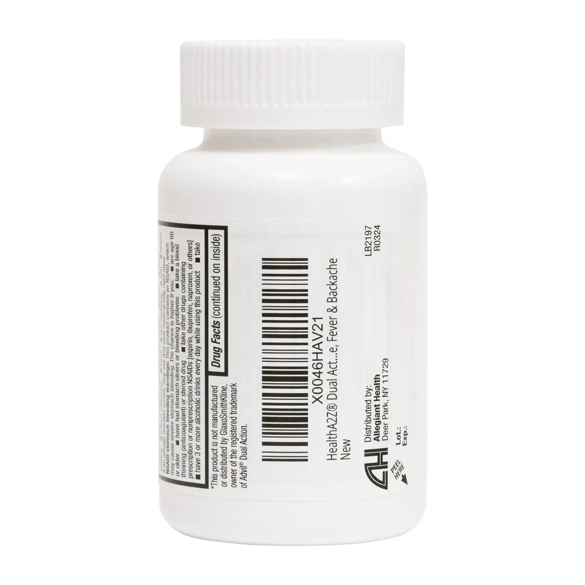 HealthA2Z® Dual Action Pain Relief | Acetaminophen 250mg & Ibuprofen (NSAID) 125mg | Contains Two Medicines | Relief from Headache, Fever & Backache (150 Caplets) HealthA2ZBuy Supplements Australia