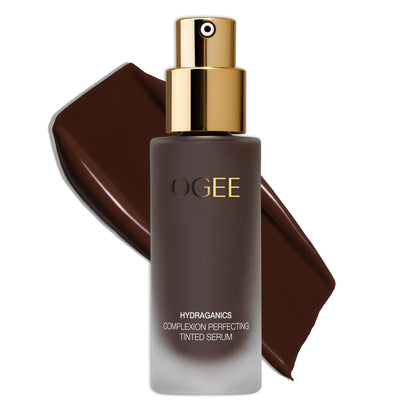 Ogee Complexion Perfecting Liquid Foundation - Lightweight Tinted Moisturizer For Face (Mahogany 14.5N - Deep Cocoa (Rich Undertones) - with Vitamin C & Jojoba Oil - Certified Organic & Made in USA OgeeBuy Supplements Australia