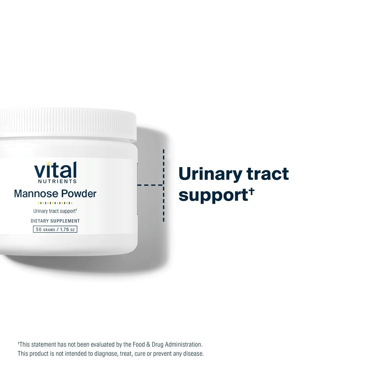 Supplement Product​Vital Nutrients Mannose Powder 50g - Vegan D-Mannose Supplement for Urinary Tract and Bladder Support - Gluten, Dairy, Soy Free - Non-GMO - 25 Servings - GlowUpCaUSA