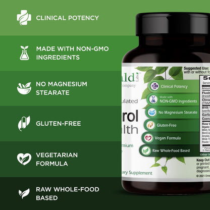 EMERALD LABS Cholesterol Health (90 Caps) & Pomegranate Extract (60 Caps) - Supports Heart Health & Immune Function - Gluten Free & Vegan EMERALD LABS buy supplements Au