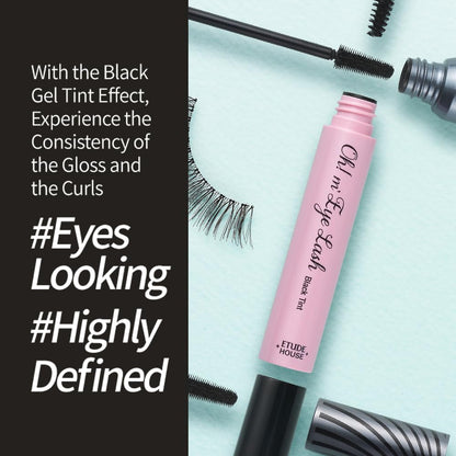 ETUDE Oh M'Eye Lash Black Tint Mascara – Natural Glossy Effect with Long Lasting Strong Curl System, Volume Enhancing, Smudge-Free, Improved fixation and water resistance, Korean Makeup, Kbeauty ETUDEBuy Supplements Australia