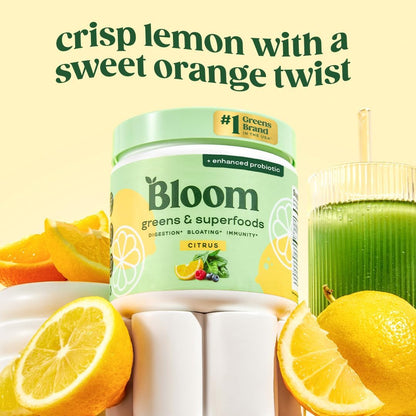 Bloom Super Greens Gummies and Greens Powder Citrus Bundle