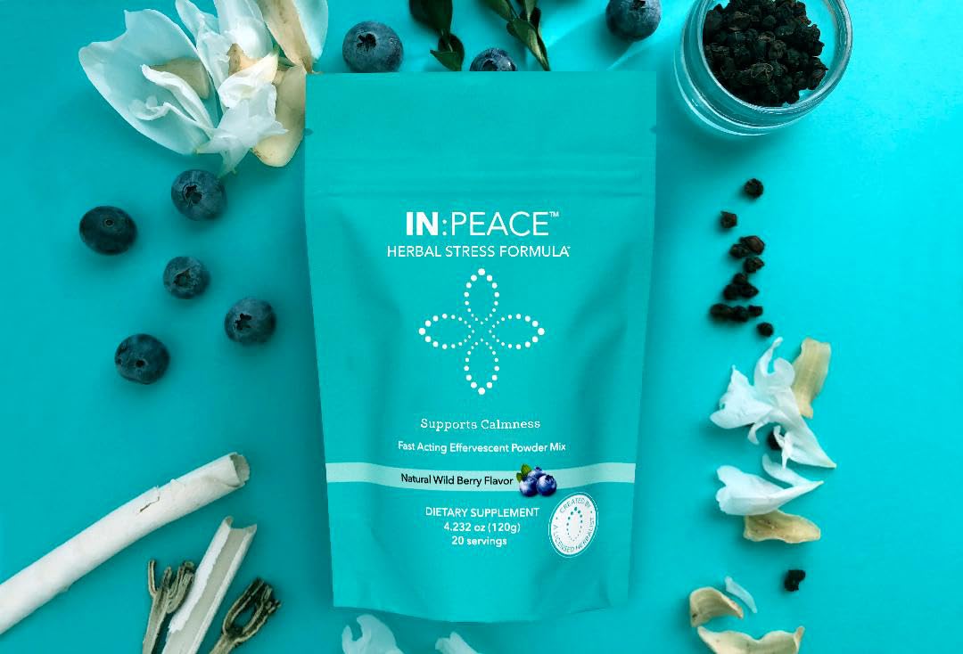 In:TotalWellness IN:Peace Herbal Calming Formula. 20 Serving Pouch, Wild Berry Flavor. 9 Herb Antioxidant + Adaptogen Blend. Clinically Proven Ingredients. Crafted by a Licensed Herbalist INTotalWellness buy supplements Au
