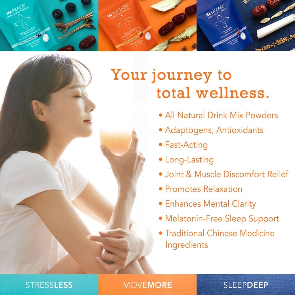In:TotalWellness IN:Peace Herbal Calming Formula. 20 Serving Pouch, Wild Berry Flavor. 9 Herb Antioxidant + Adaptogen Blend. Clinically Proven Ingredients. Crafted by a Licensed Herbalist INTotalWellness buy supplements Au
