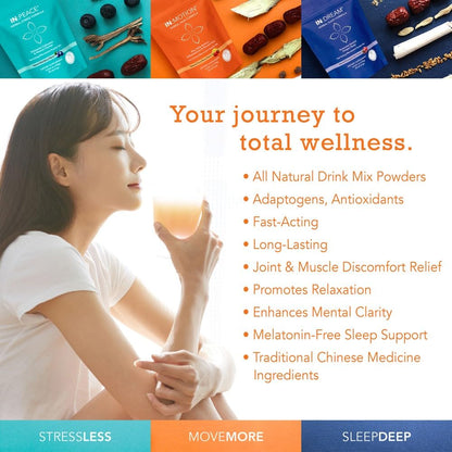 In:TotalWellness IN:Peace Herbal Calming Formula. 20 Serving Pouch, Wild Berry Flavor. 9 Herb Antioxidant + Adaptogen Blend. Clinically Proven Ingredients. Crafted by a Licensed Herbalist INTotalWellness buy supplements Au