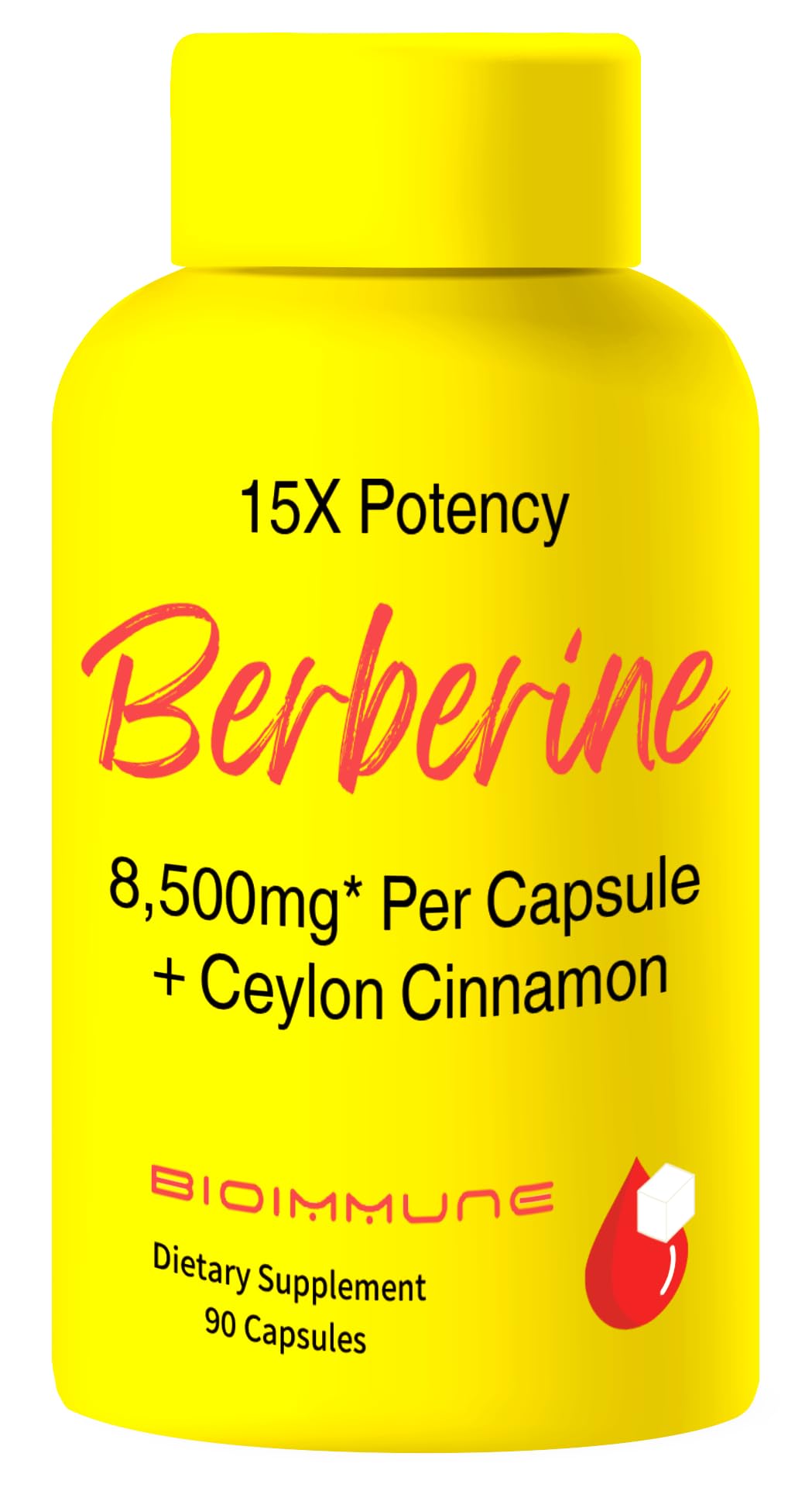 BioImmune Berberine Supplement Synergistically Enhanced Potency, Ceylon Cinnamon for Enhanced Absorption & Synergistic Effects for Healthy Levels