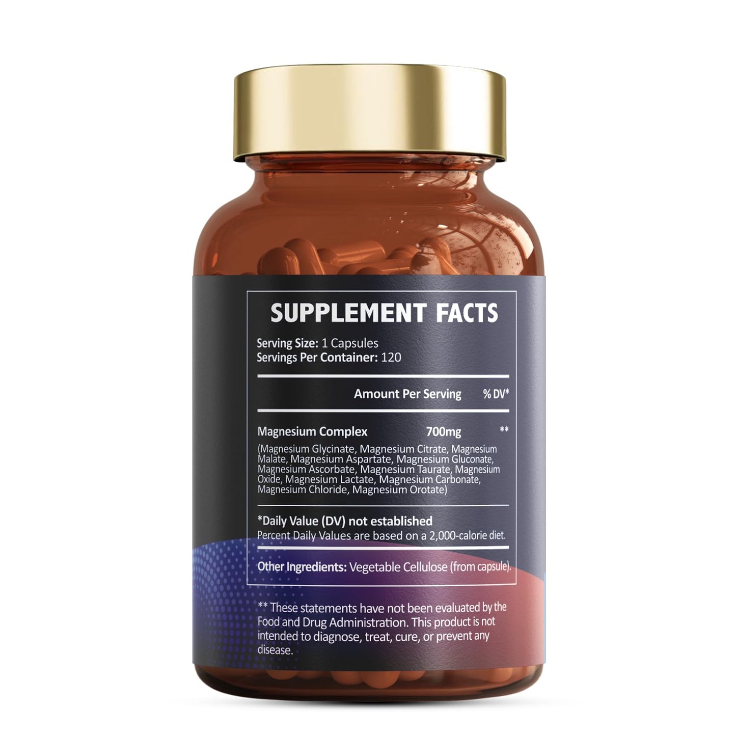 Magnesium Complex 700mg 12 in 1 Magnesium Supplement with Glycinate Citrate Malate Oxide Taurate Aspartate Orotate Magnesium Relaxation,Muscle,Heart Support, Vegan 120 Capsules 2PK Totaria buy supplements Au