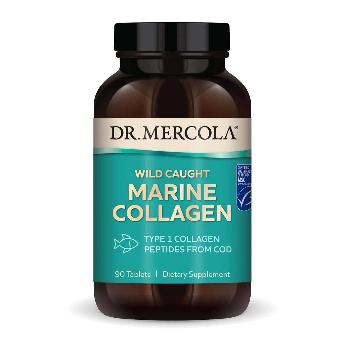 Dr. Mercola Marine Collagen - Supports Skin & Connective Tissue Health - Type I Collagen Peptides - MSC Certified Wild-Caught Cod - 90 Tablets Dr. Mercola buy supplements Au